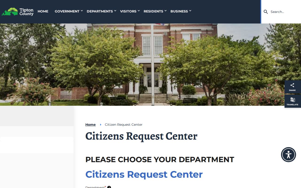 Tipton County release record request routing screen